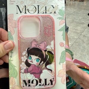 Pink Glitter Molly Phone Case from Pop Mart @ Icon Siam in Bangkok Thailand